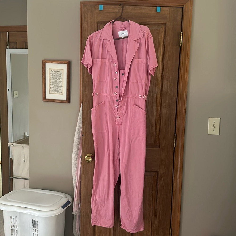 PISTOLA Grover in Flamingo Pink Relaxed Jumpsuit